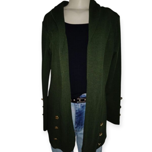 Blazer Verde com detalhe em Botão na Manga - Tamanho M